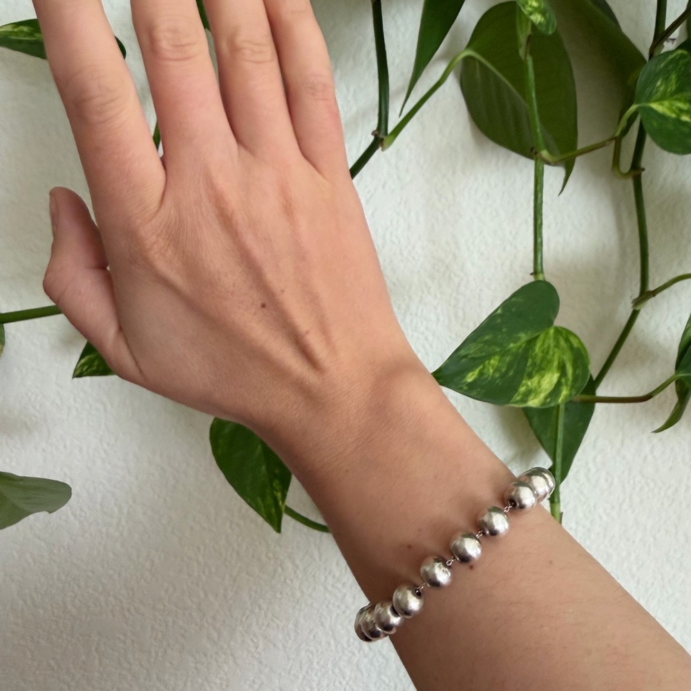 Tiffany&CO Sterling Silver Beaded Ball Bracelet